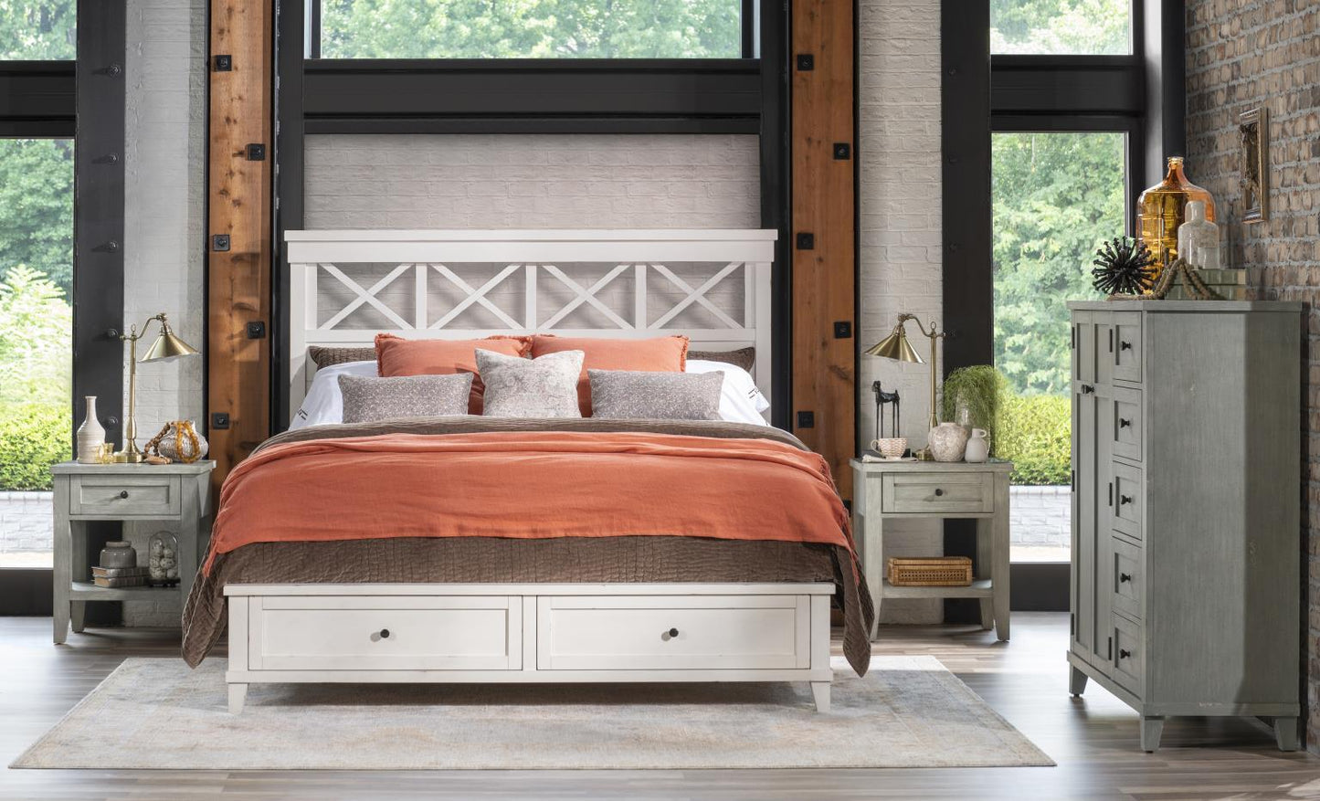 XXX's And OOO's - Complete Panel Bed With Storage Footboard