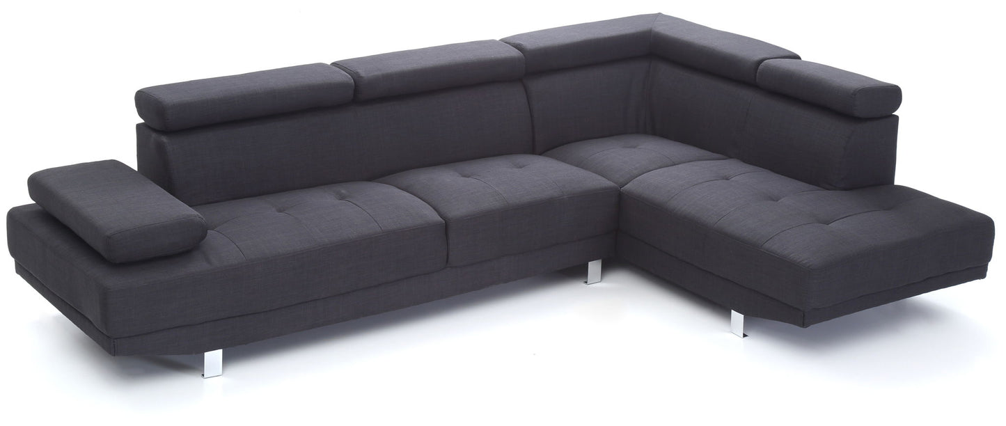 Riveredge - Fabric Sectional - Black
