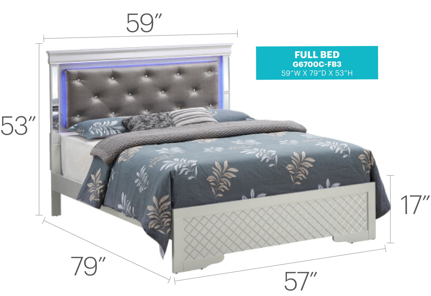 Glory Furniture - Verona - Bed With LED Headboard