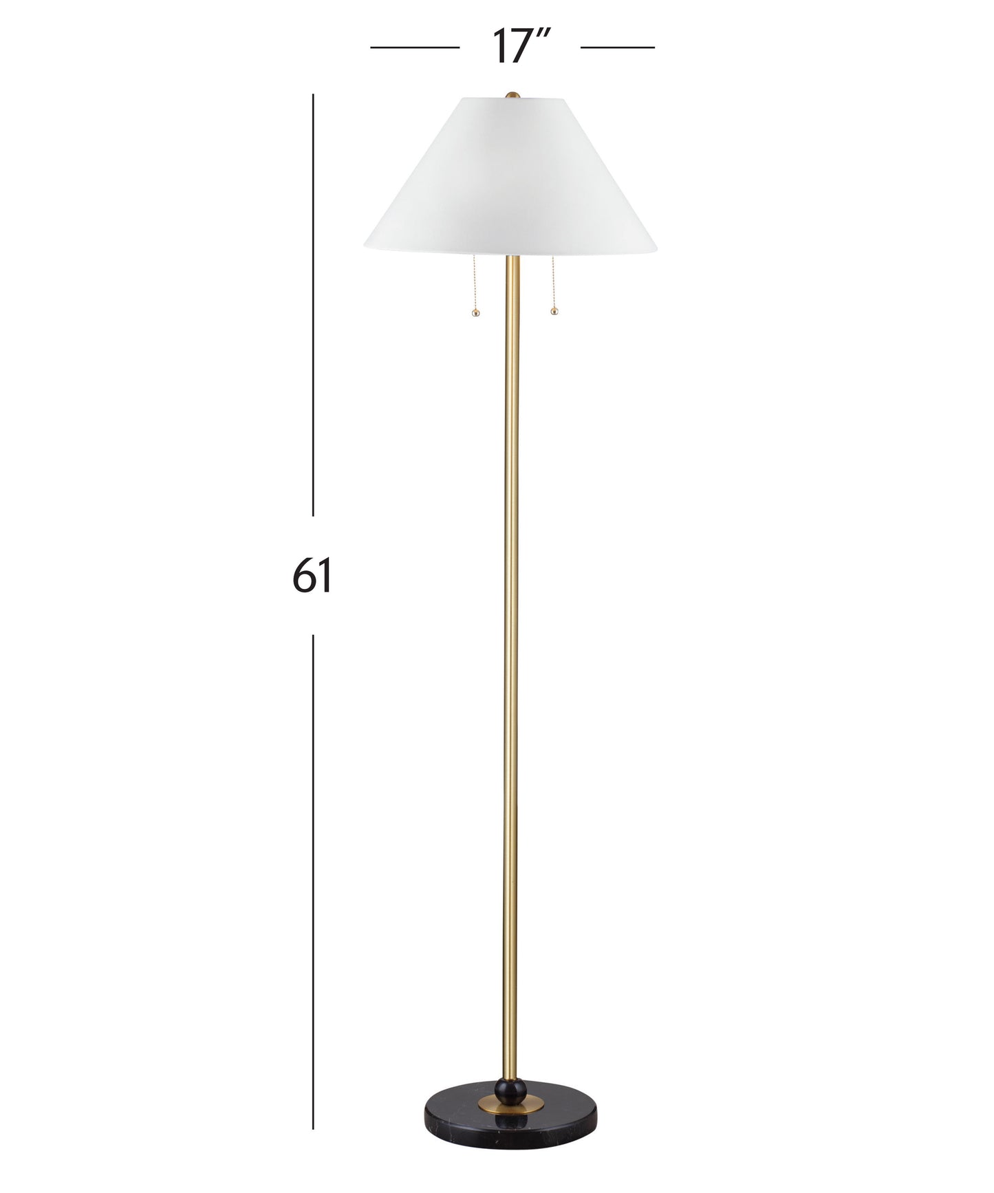 Lenor - Floor Lamp - Black / Brass