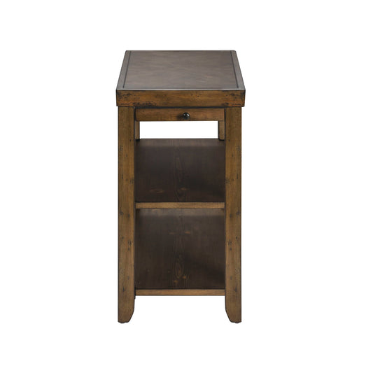 Mitchell - Chair Side Table - Dark Brown