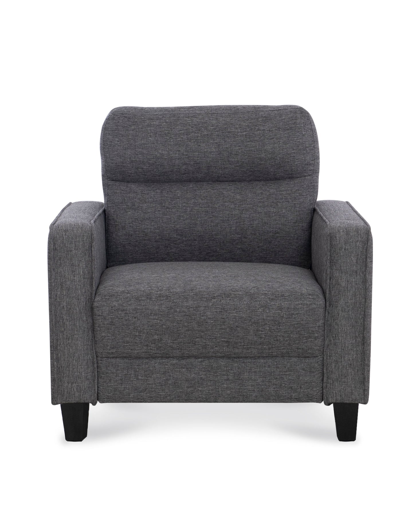 Nolan - Channeled Chair - Medium Gray Velvet