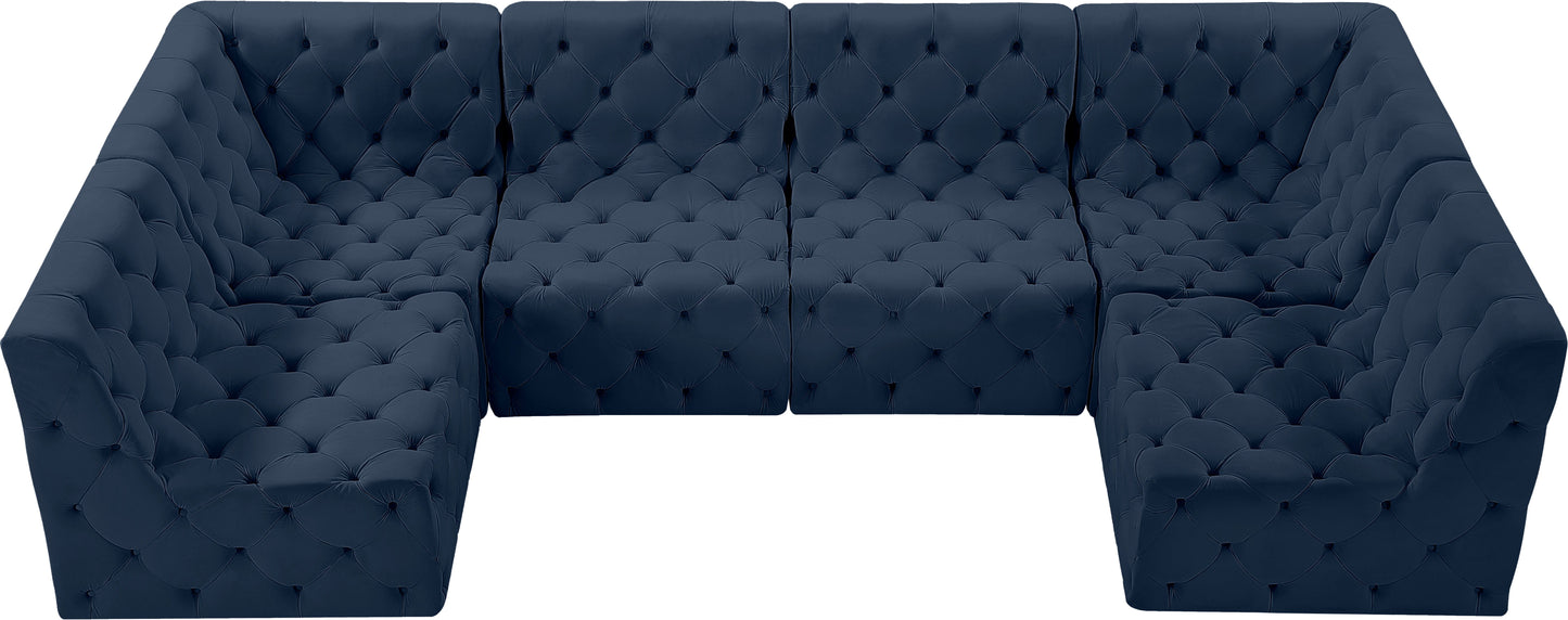 Tuft - Modular Sectional 6 Piece - Navy - Modern & Contemporary