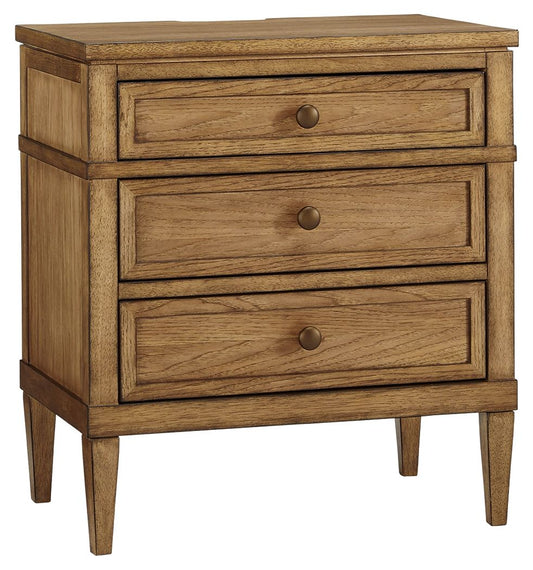 Sharlance - Three Drawer Night Stand - Brown
