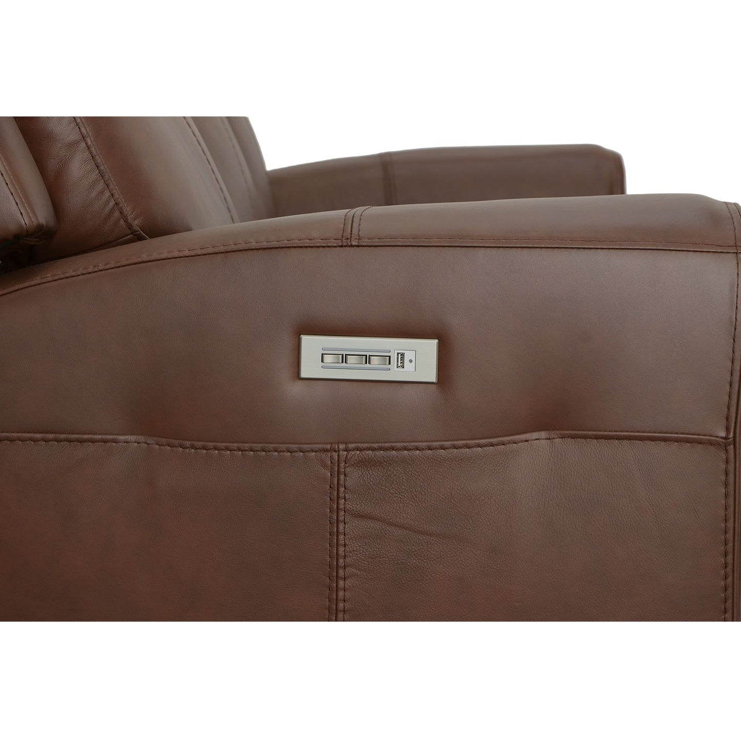 Barnett - Power Reclining Sofa with Power Headrests & Lumbar