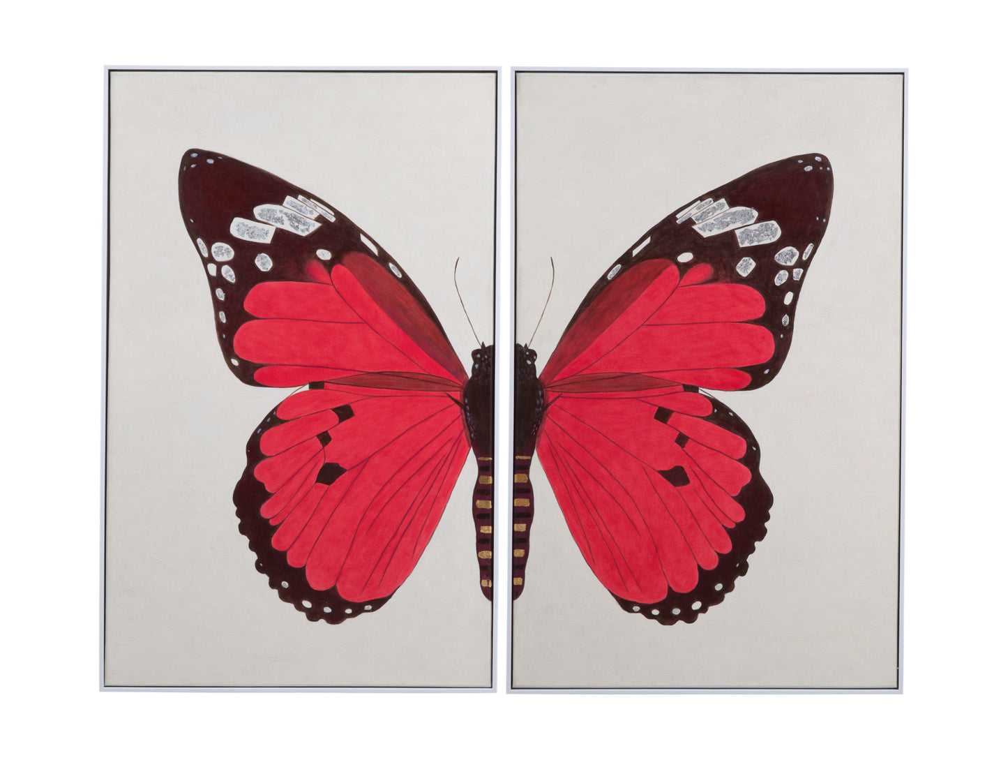 Butterfly Canvas Art (Set of 2) - White