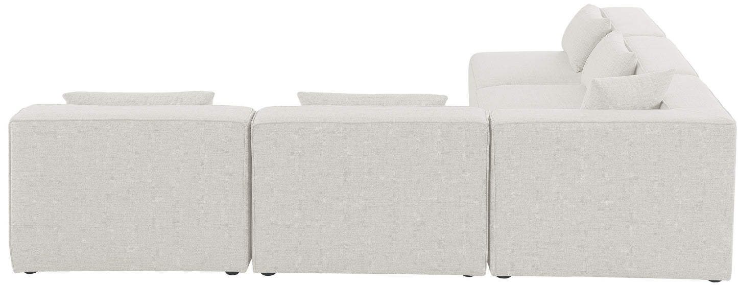 Cube - Modular Sectional 5 Piece - Cream - Modern & Contemporary