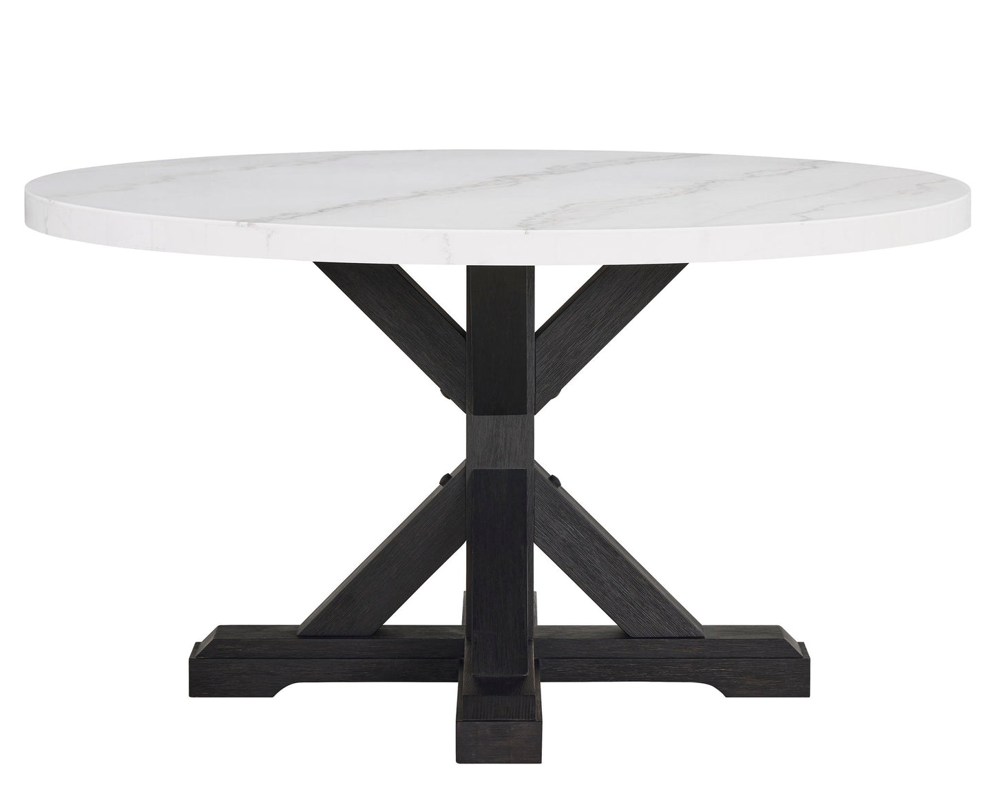 Varley - 5 Piece Round Dining Room Set - White / Gray
