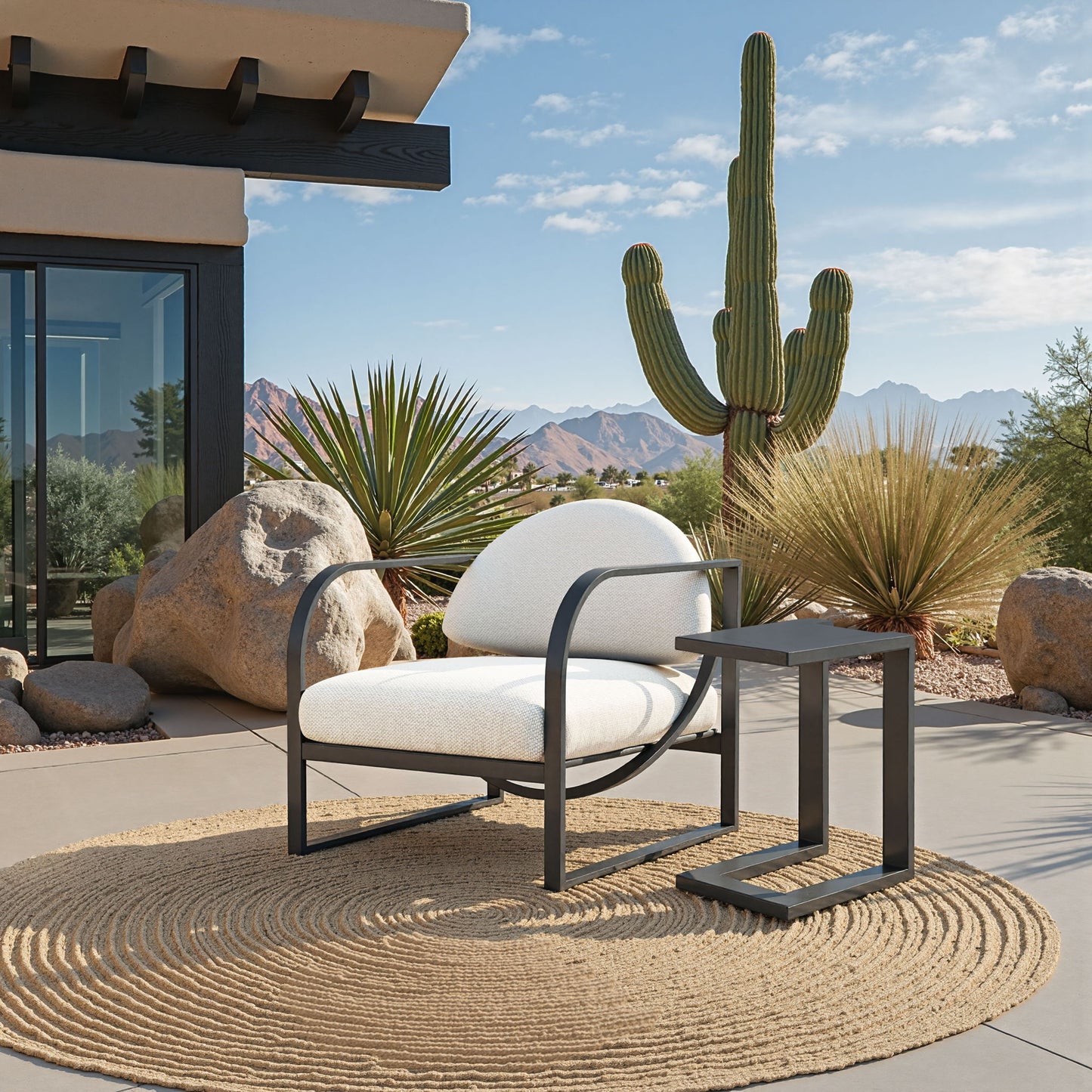 Flakt - Outdoor Accent Chair - Ivory