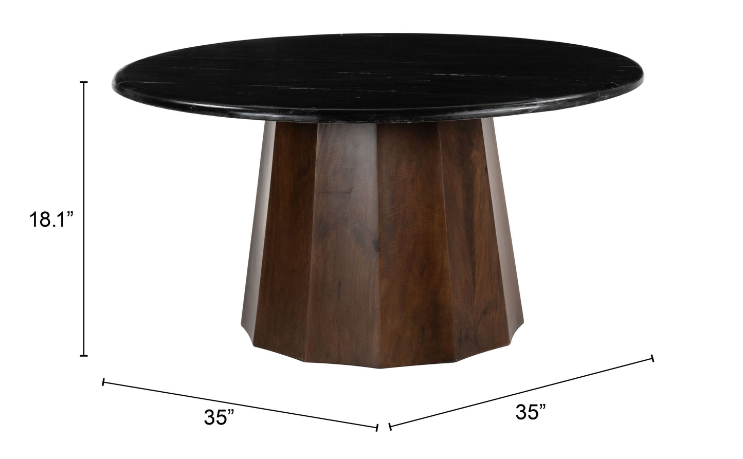 Aipe - Coffee Table - Black / Brown