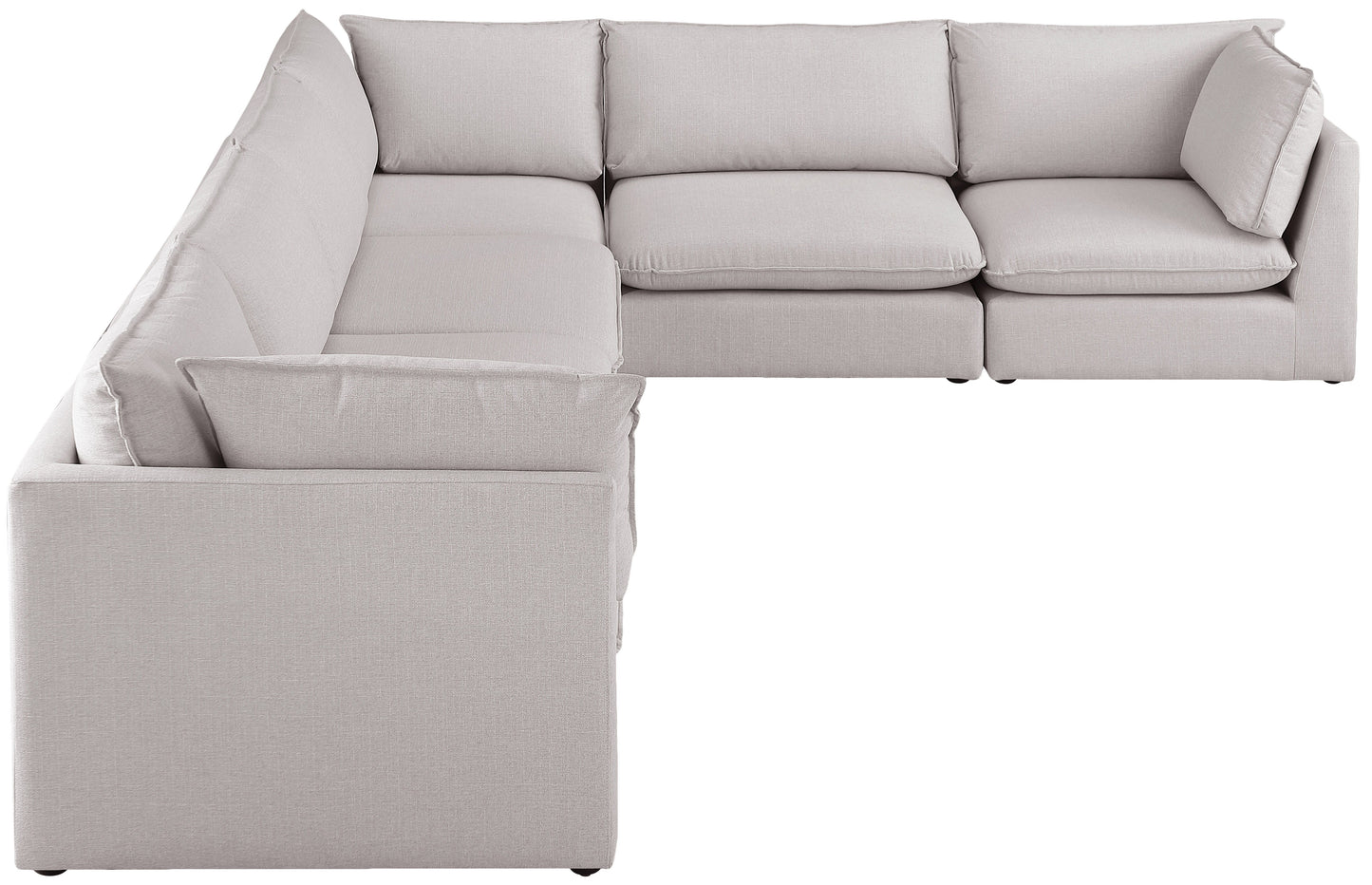 Mackenzie - Modular Sectional 6 Piece - Beige - Modern & Contemporary