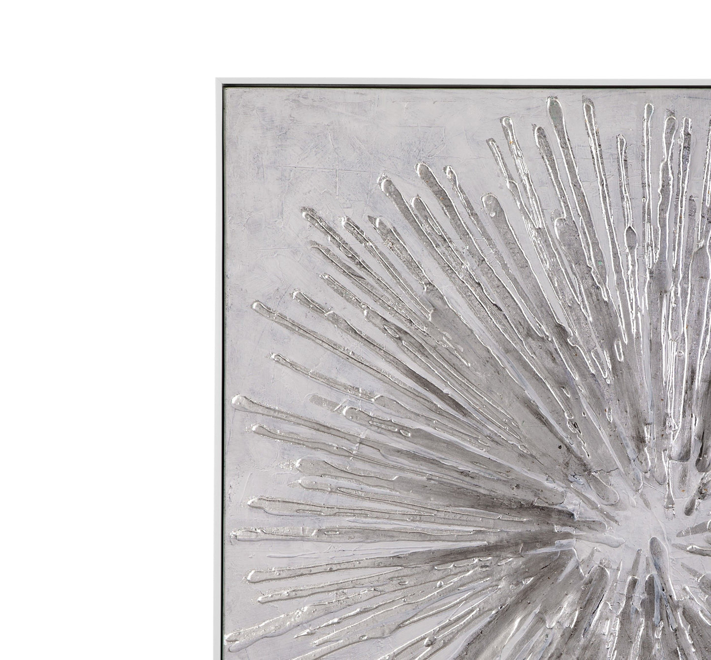 Energy Burst Canvas Art - Pearl Silver