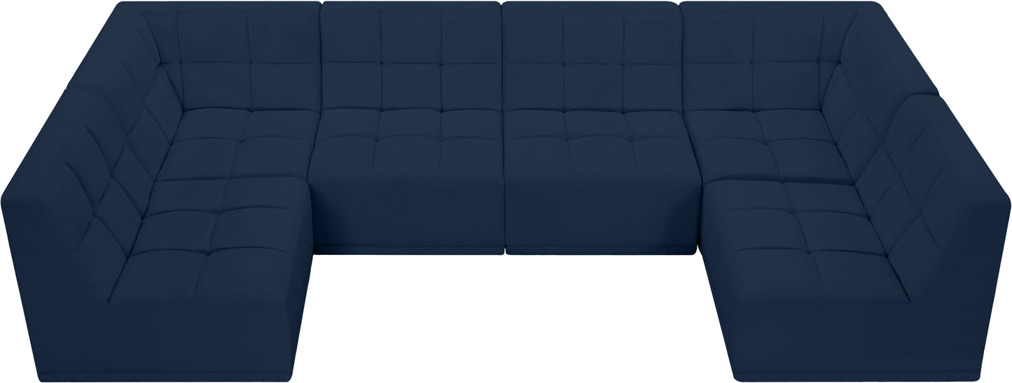 Relax - Modular Sectional 6 Piece - Navy