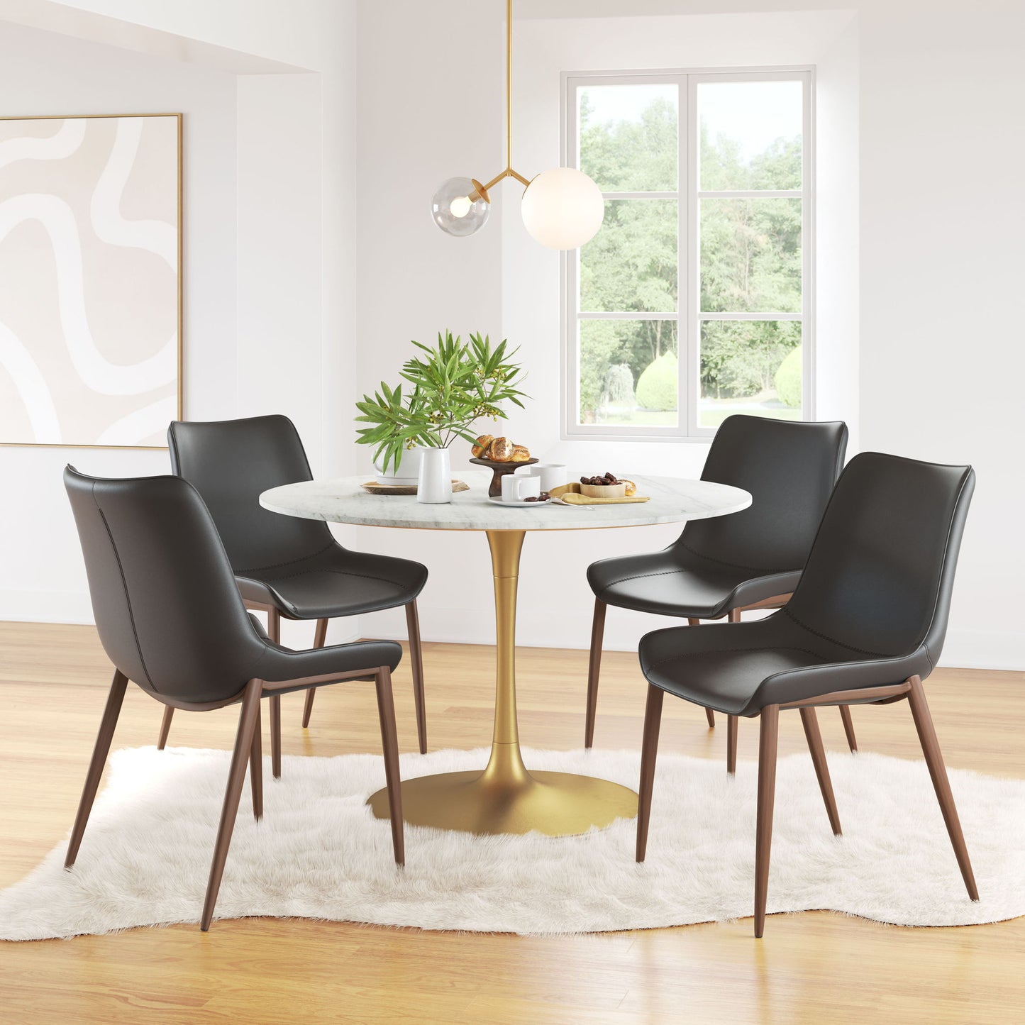 Magnus - Dining Chair (Set of 2) - Black / Walnut