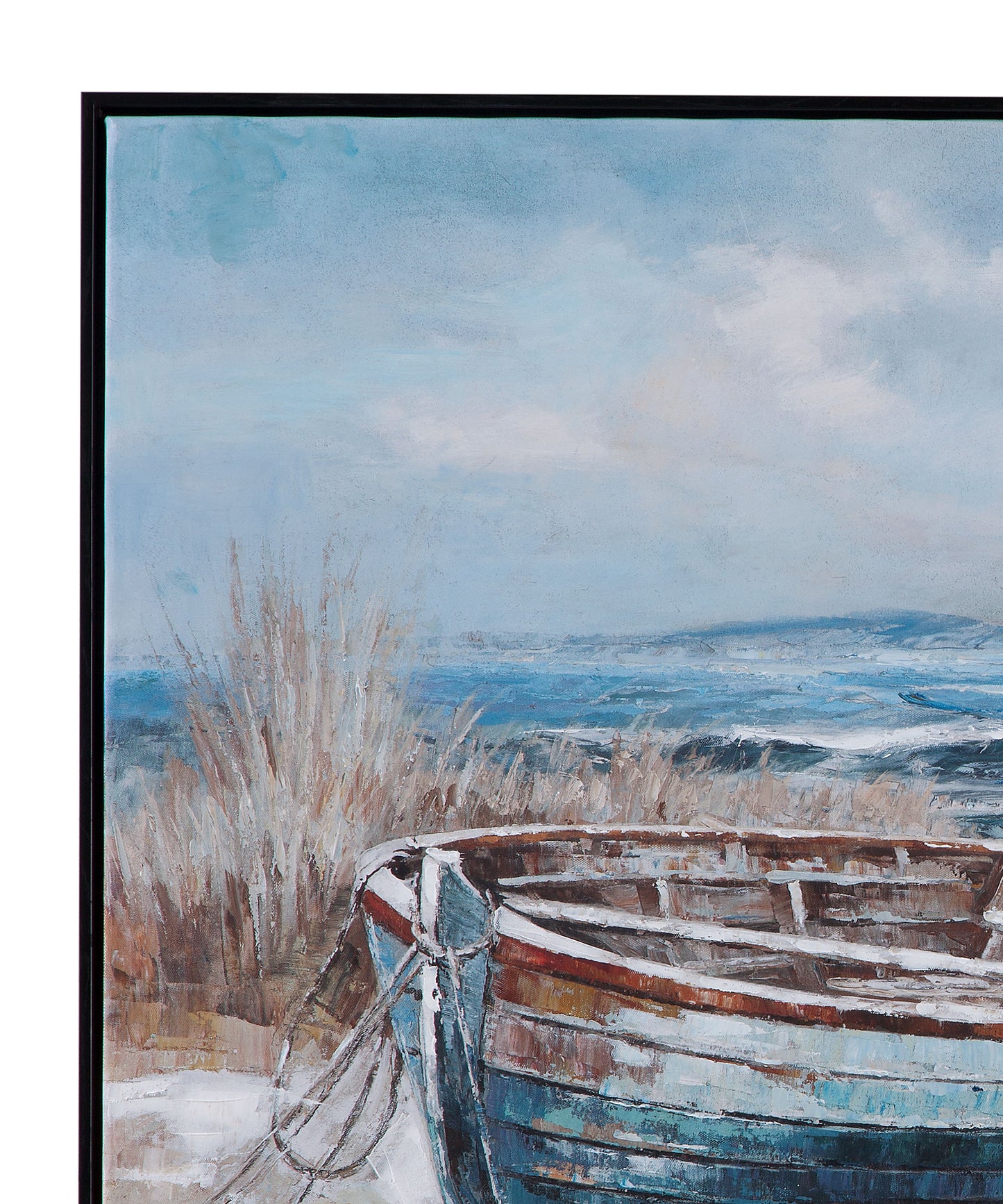 Mo Bay Framed Canvas - Blue