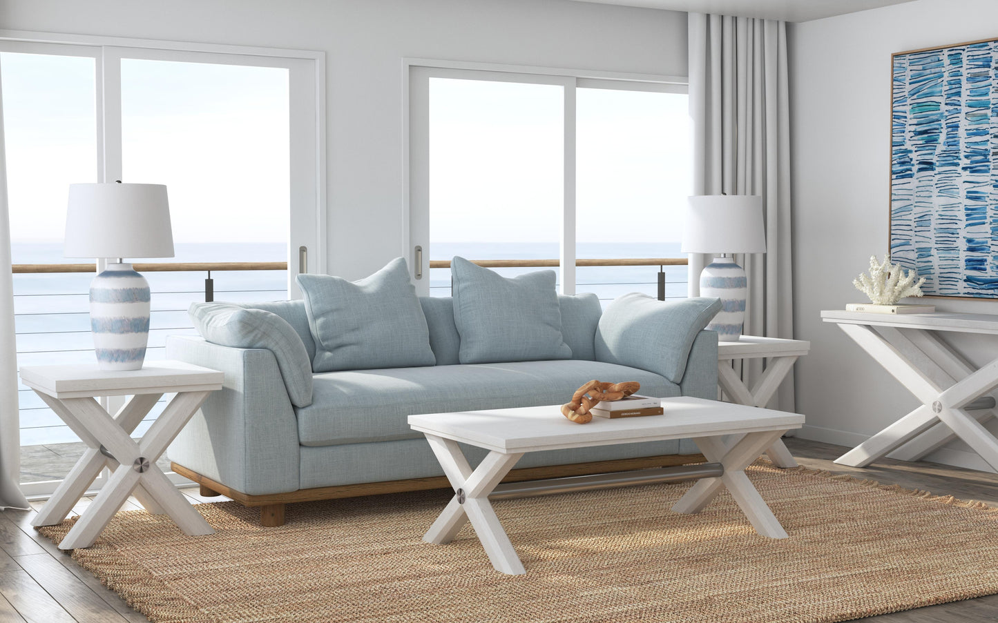 Nadine - Cocktail Table - White