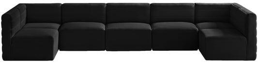 Quincy - Modular Sectional 7 Piece - Black - Fabric