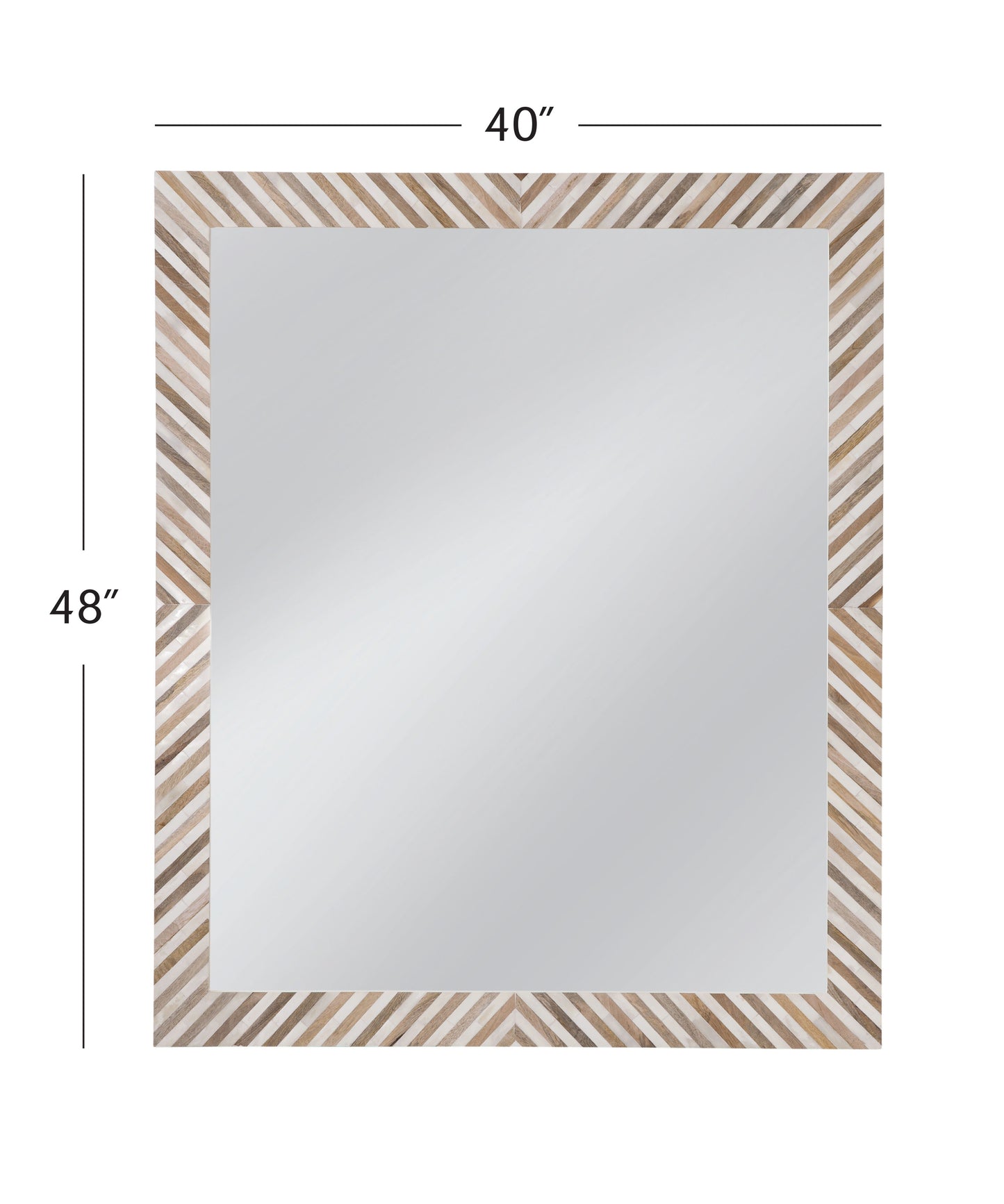 Karl - Wall Mirror - Natural / Cream