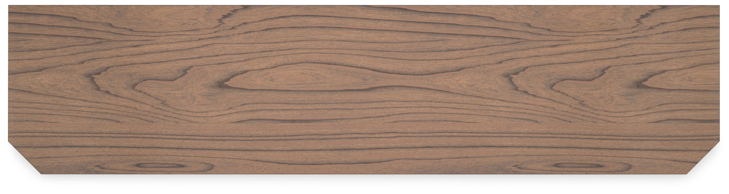 Landocken - XL TV Stand W/Fireplace Option - Brown / Blue