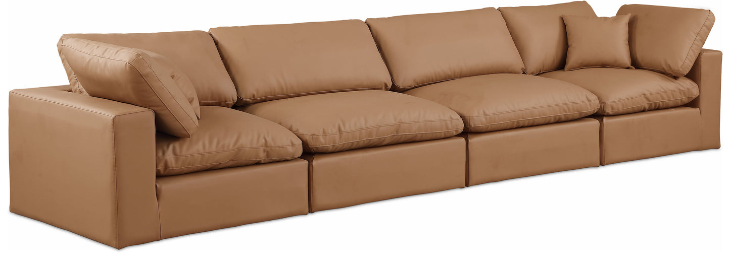Comfy - Faux Leather Modular Sofa 4 Seats