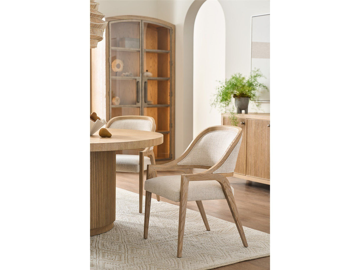 Avaline - Arm Chair - Light Brown / Beige