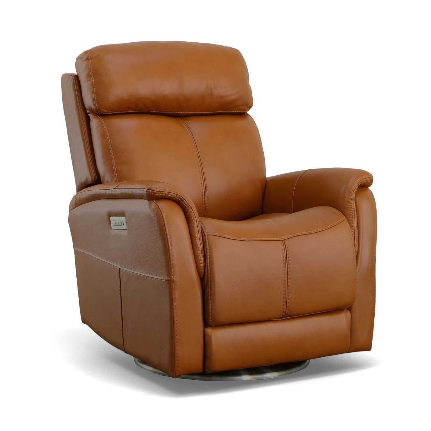 View - Swivel Power Recliner with Power Headrest & Lumbar