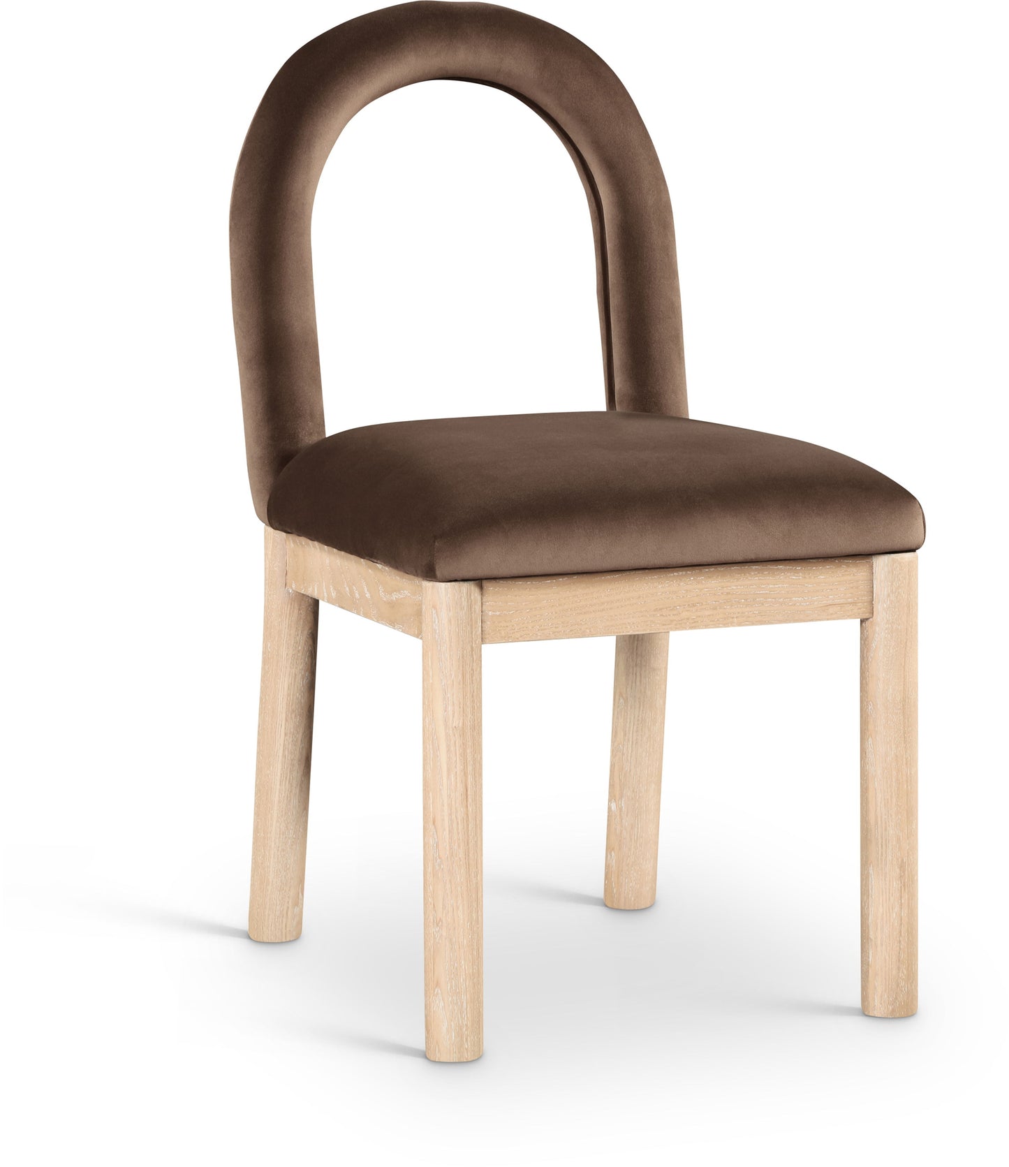 Conrad - Velvet Dining Chair With Natural Legs