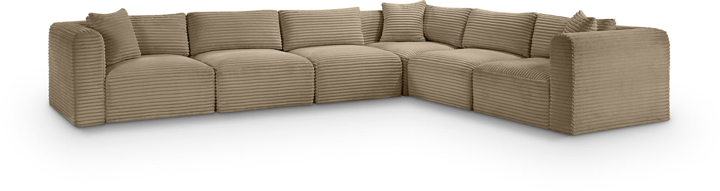 Shaggy - Fabric 6 Piece Modular Corner Sectional