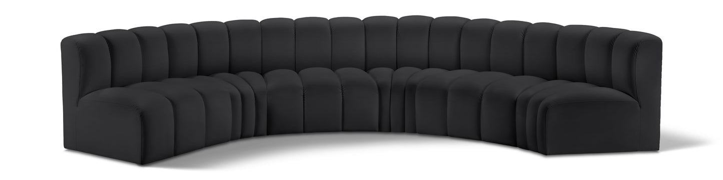 Arc - Faux Leather 6 Piece U-Shaped Modular Sofa