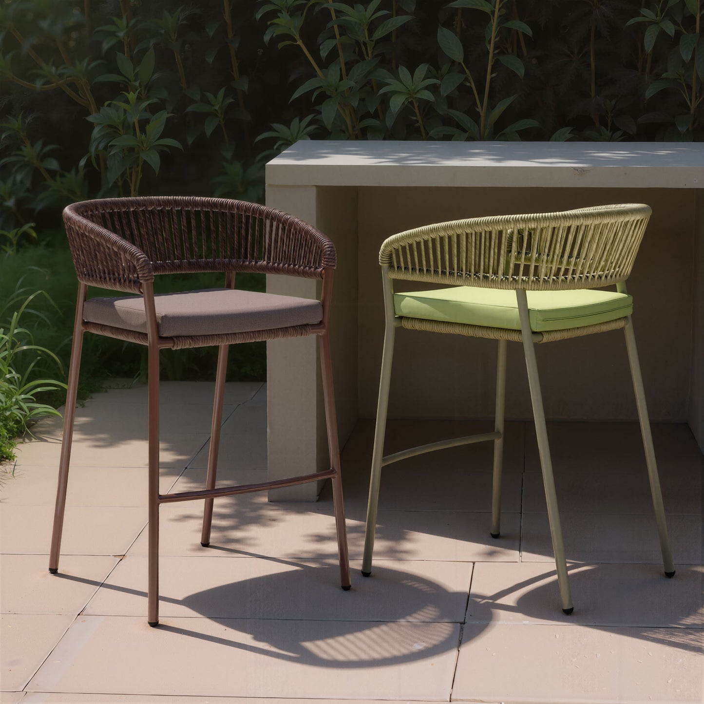 Skye - Outdoor Barstool (Set of 2) - Brown