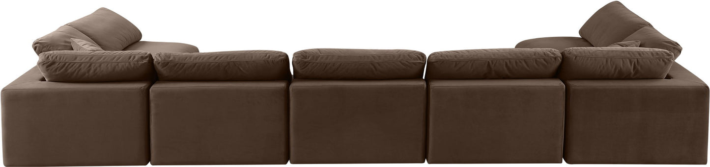 Comfy - 7 Piece Velvet Modular Armless Sectional