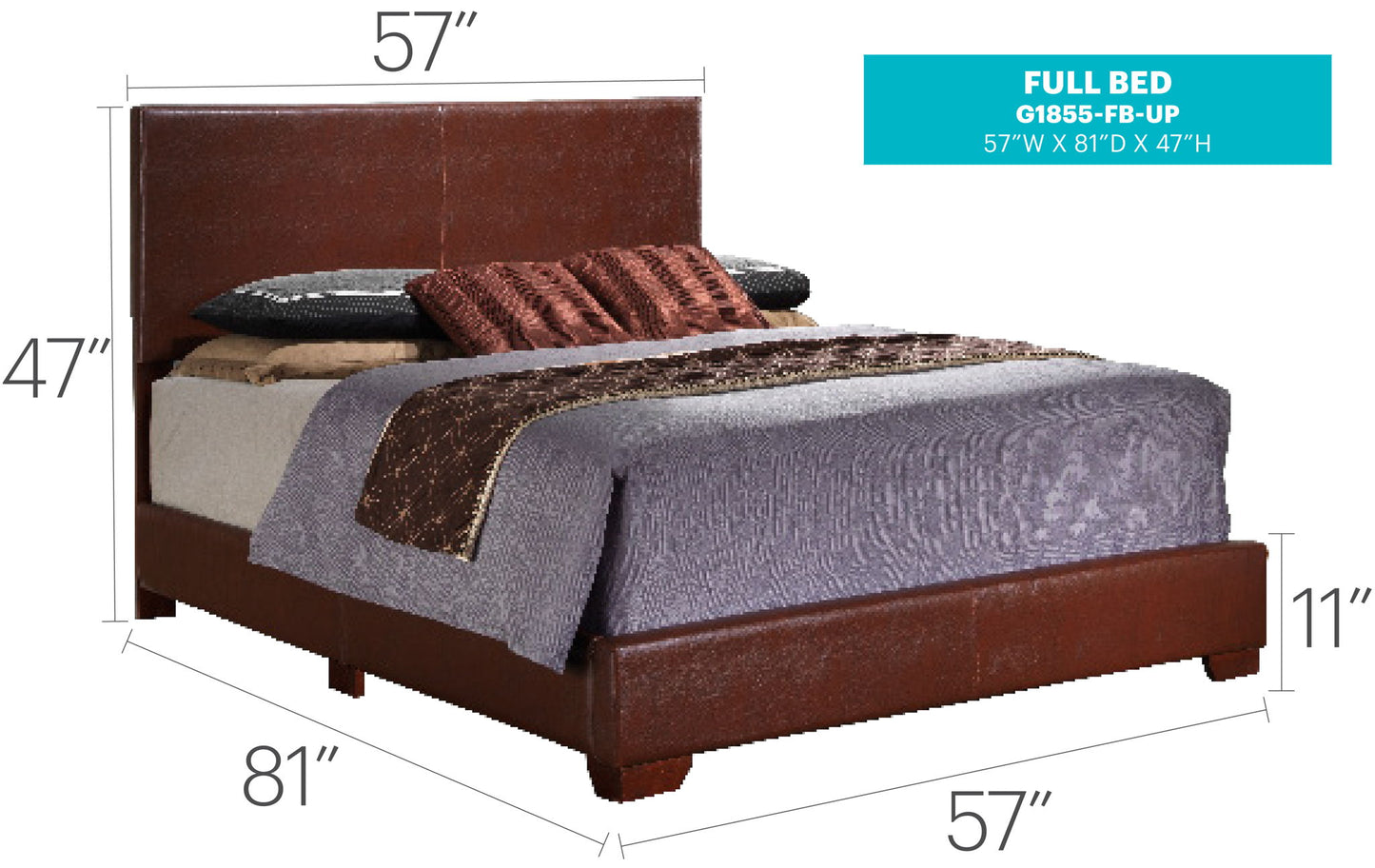 Glory Furniture - Aaron - Upholstered Bed