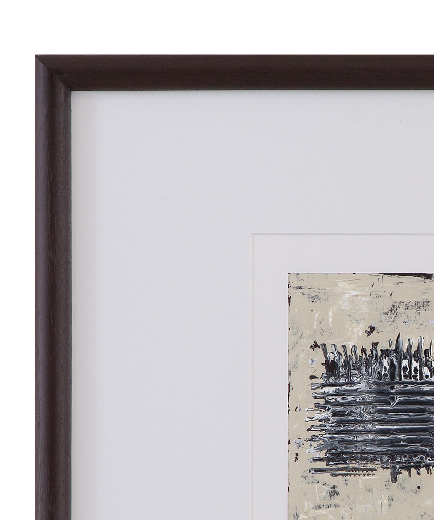 Dual Dichotomy IV Framed Print - Beige / White