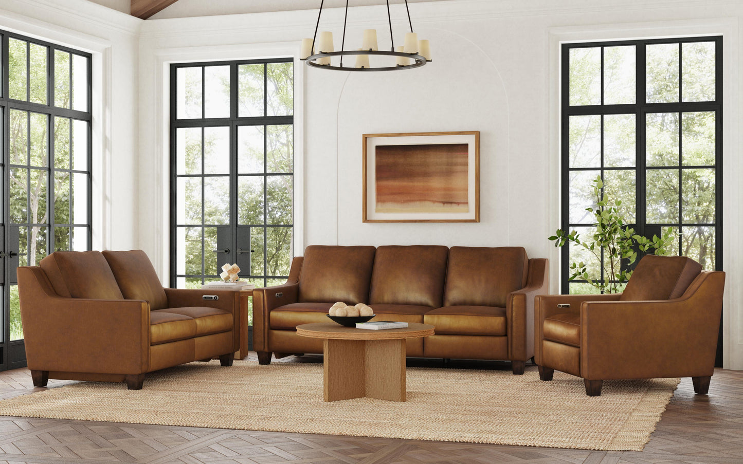 Finley - Leather Power Inclining Loveseat