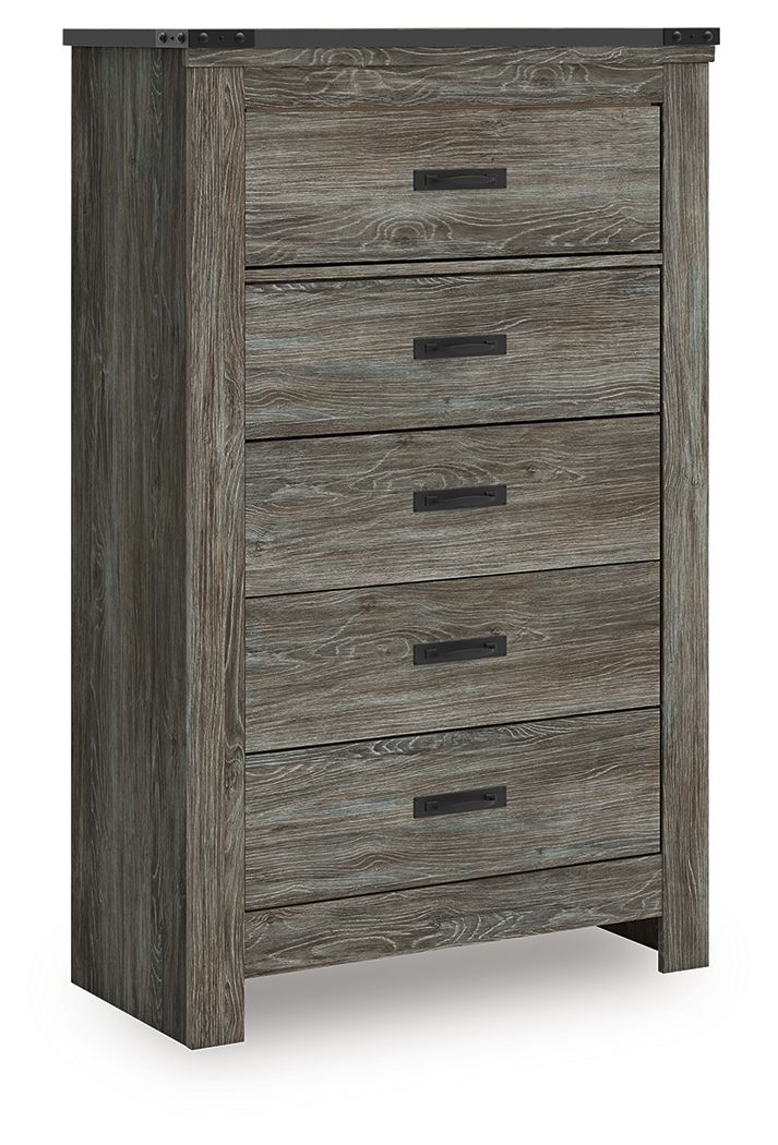Frandern - Five Drawer Chest - Gray
