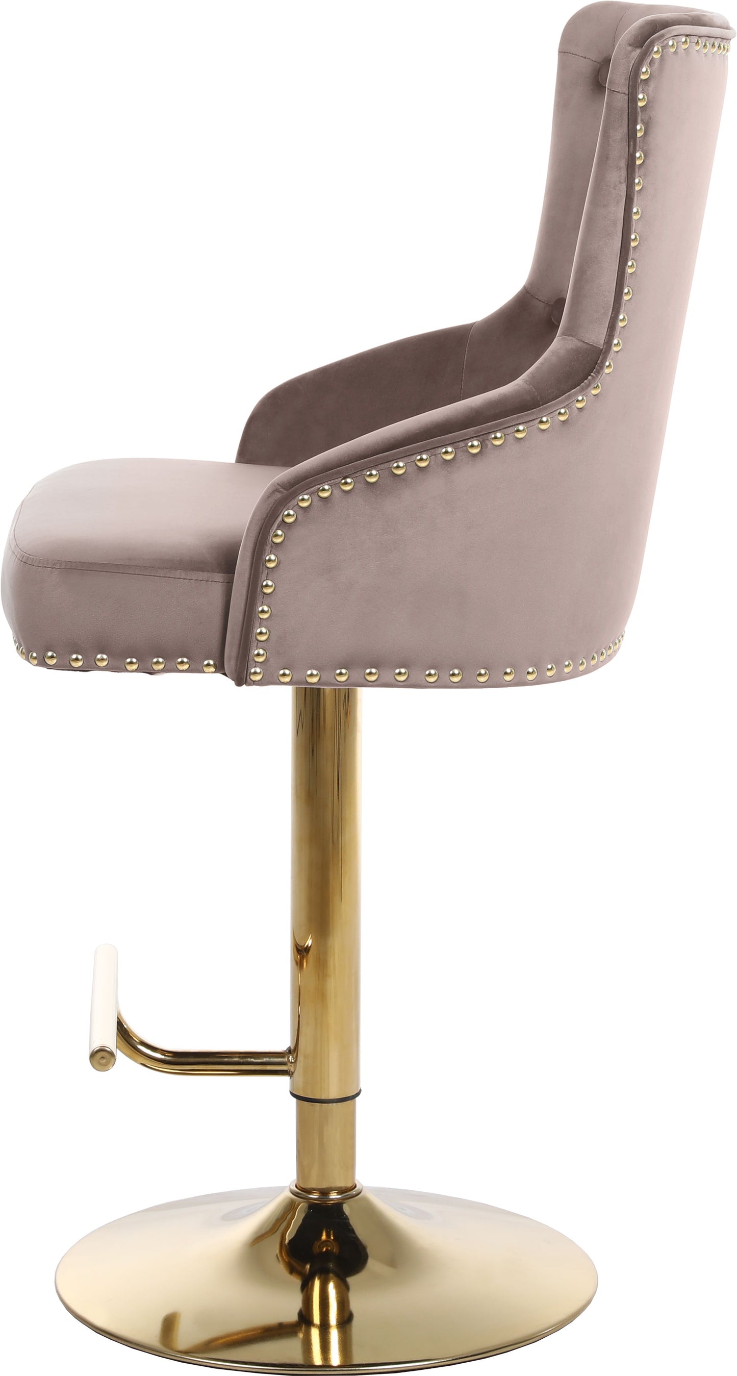 Claude - Adjustable Stool Gold Swivel with Gold Base