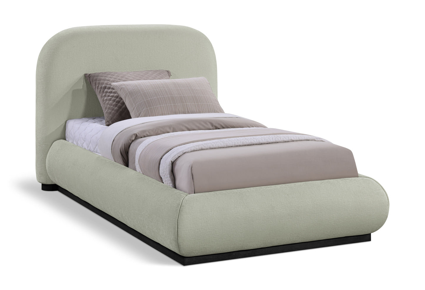 Vaughn - Chenille Bed With Black Base