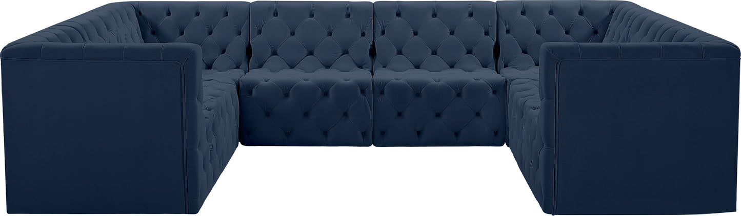 Tuft - Modular Sectional 8 Piece - Navy - Fabric