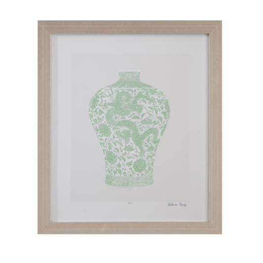 Mint Vases IV Framed Print - Green