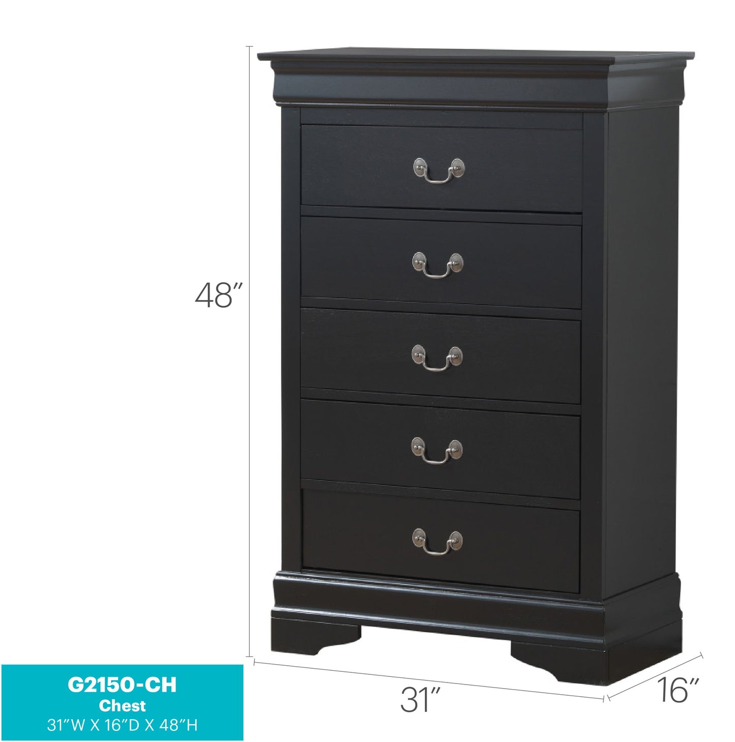 Glory Furniture - Louis Phillipe - Wooden Chest