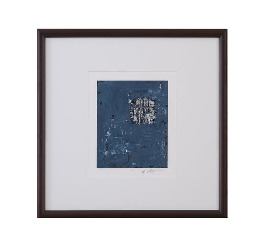 Dual Dichotomy II Framed Print - Blue / White
