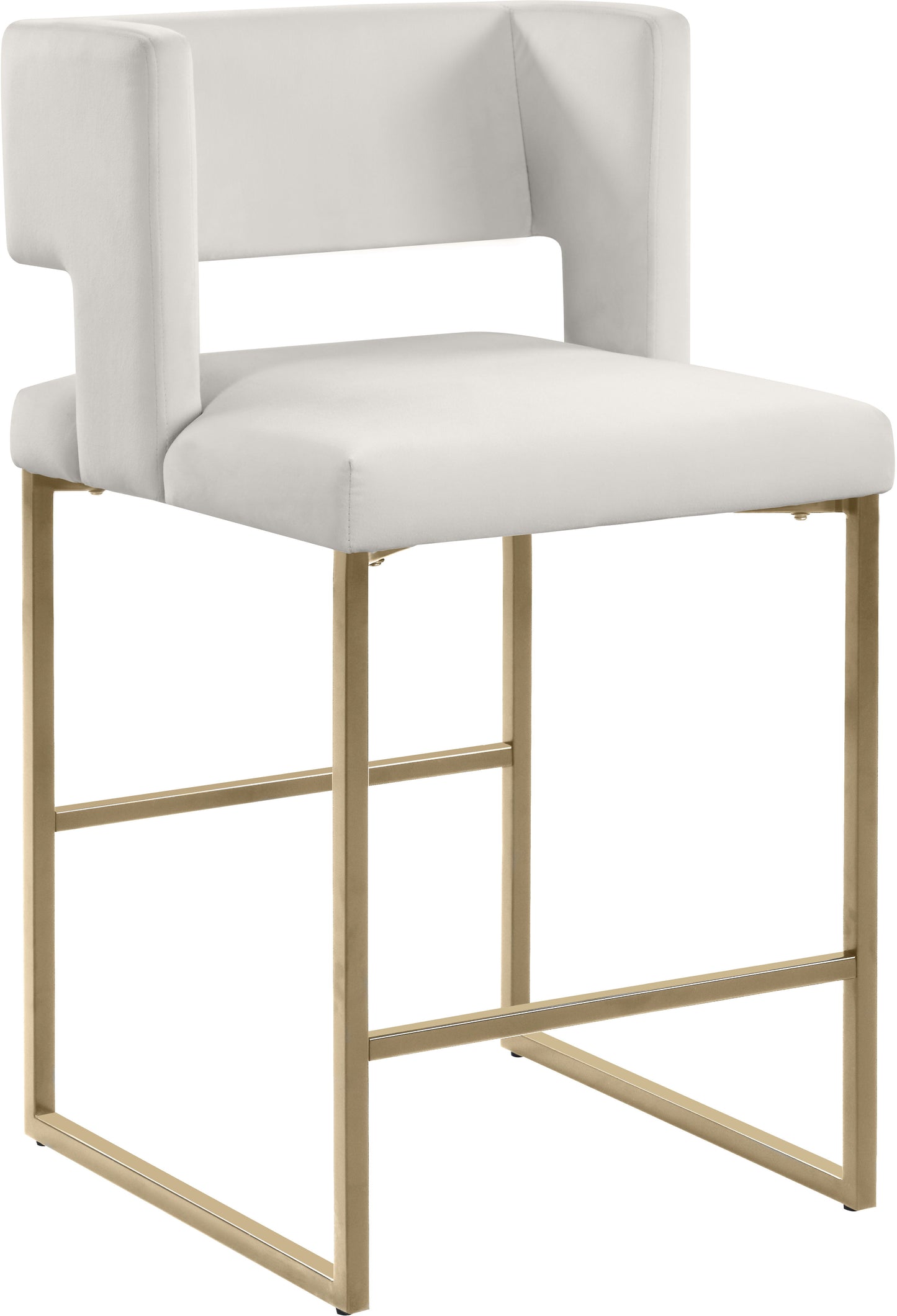 Caleb - Counter Stool with Gold Legs (Set of 2)