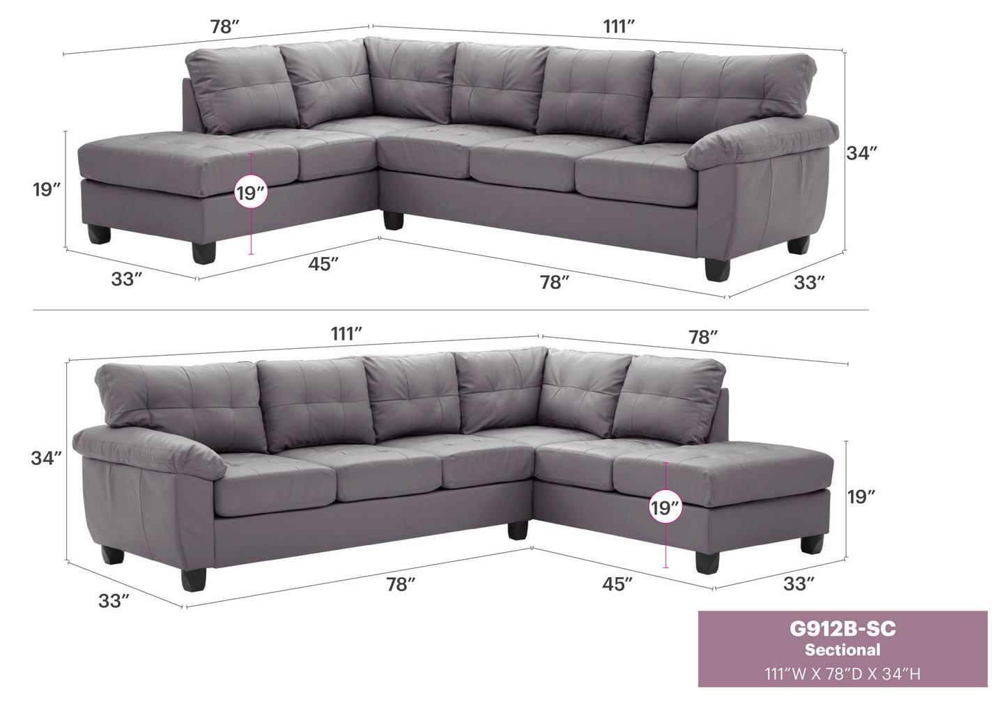 Glory Furniture - Gallant - Sectional