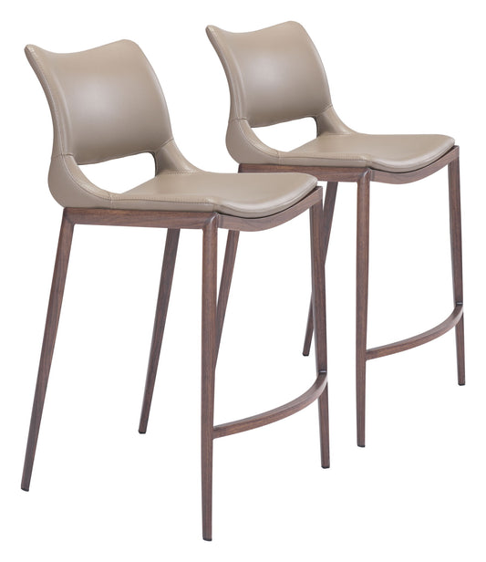 Ace - Counter Chair (Set of 2) - Walnut Legs