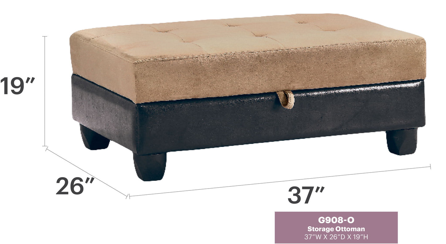 Glory Furniture - Gallant - Ottoman - Two Tone