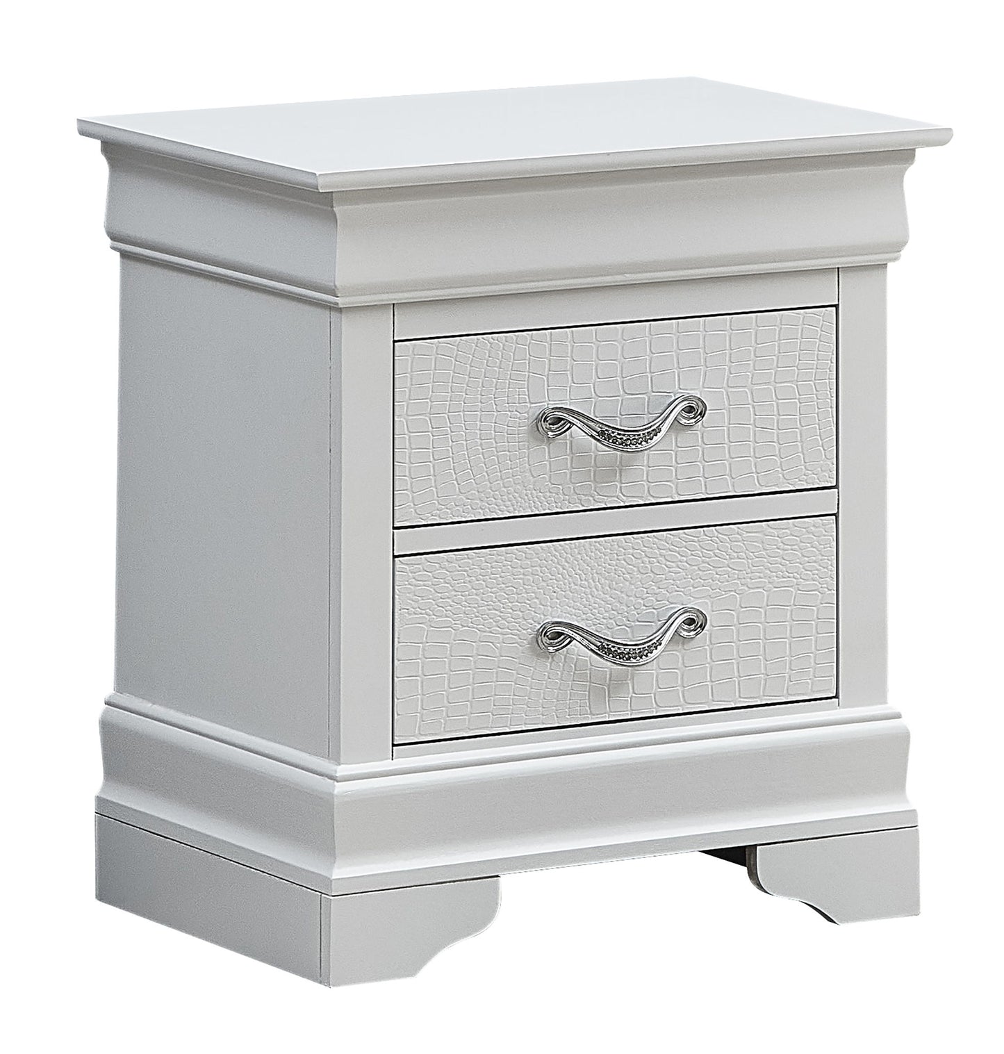 Lorana - 24" Nightstand - Silver Champagne