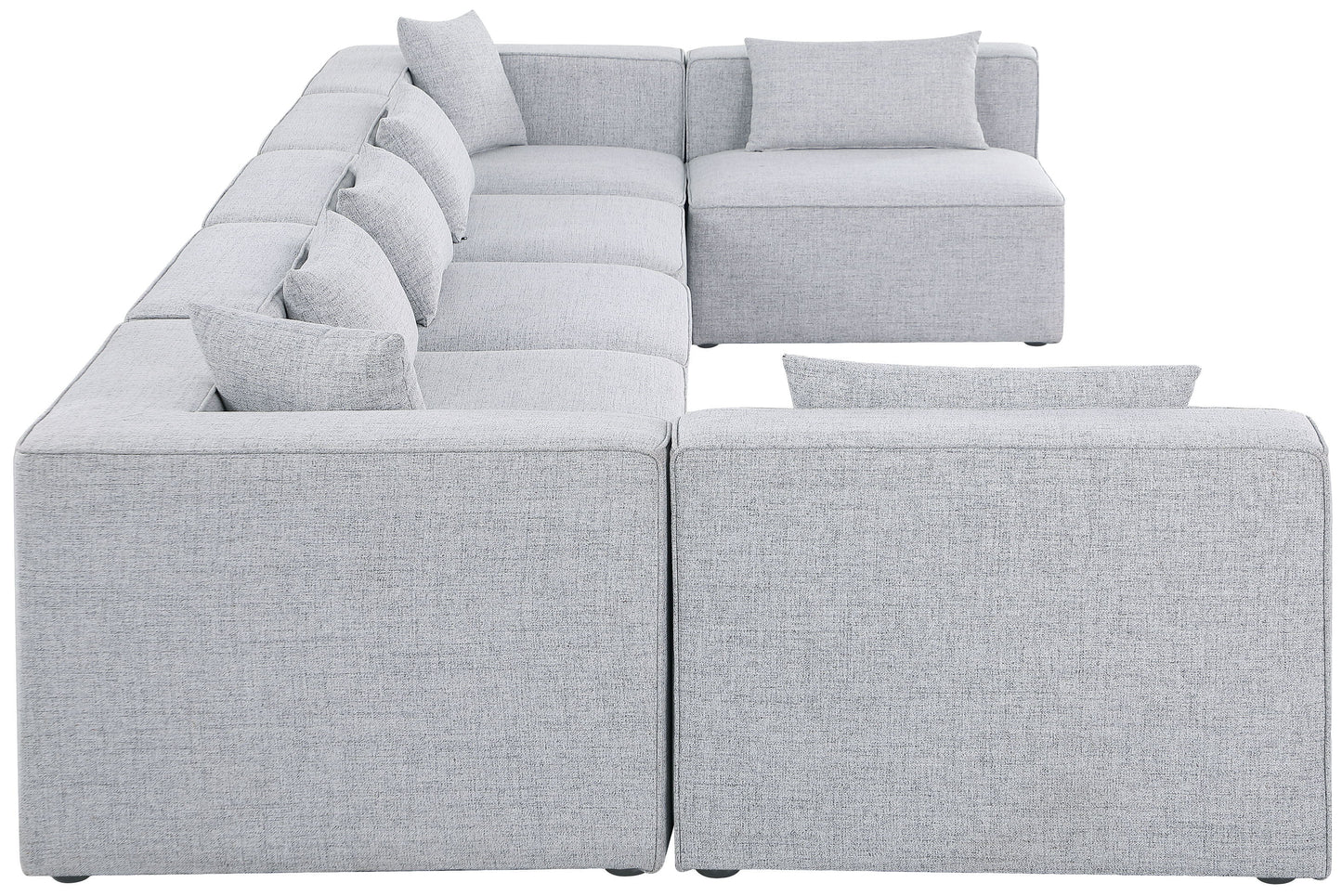 Cube - Modular Sectional 7 Piece - Gray