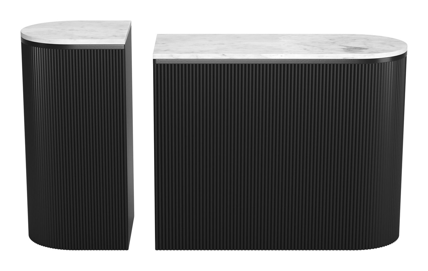 Ormara - Console Table Set - White / Black