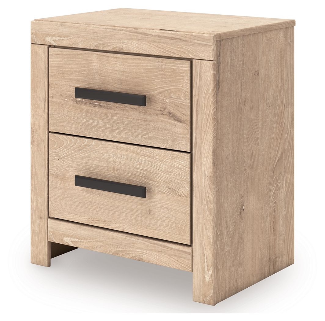 Sanginlane - Two Drawer Night Stand - Tan