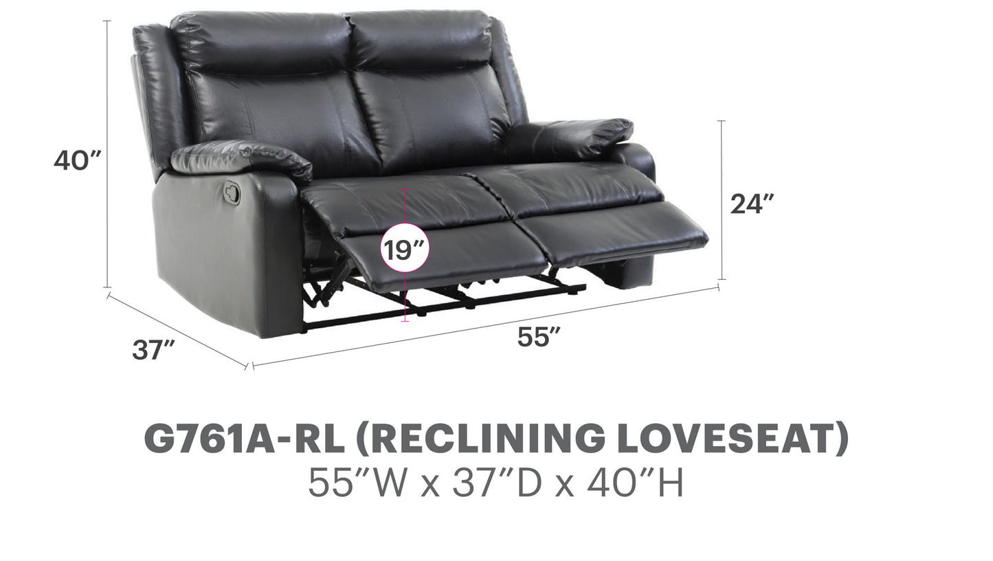 Glory Furniture - Ward - Double Reclining Loveseat
